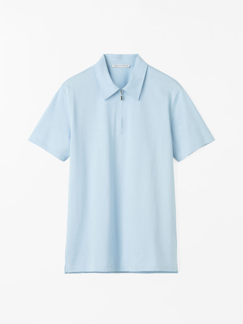 Laron Short-sleeved Polo Shirt - Light Blue