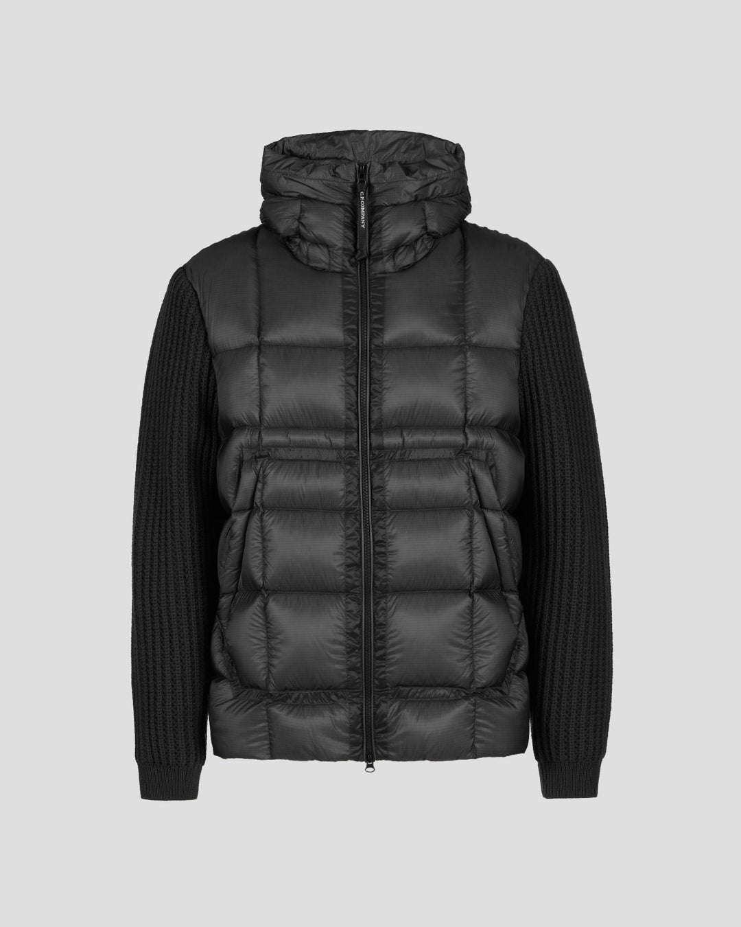 Merino/Nylon Mixed Goggle Knit - BLACK
