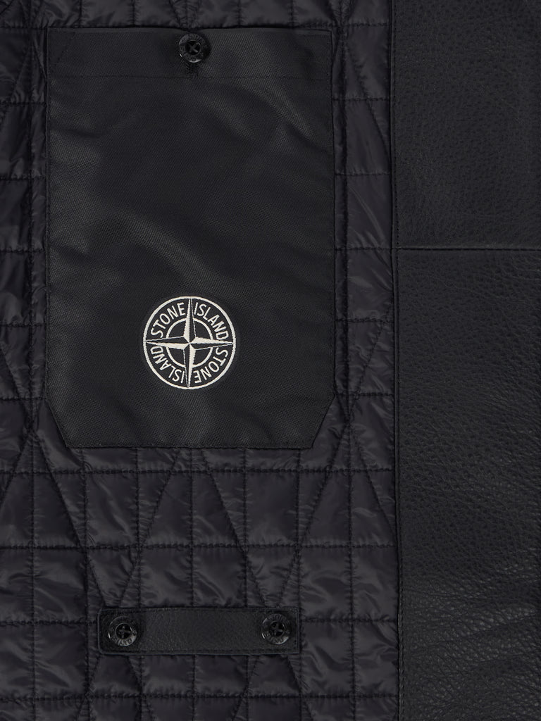 COACH JACKET WITH MATT GRAIN LEATHER