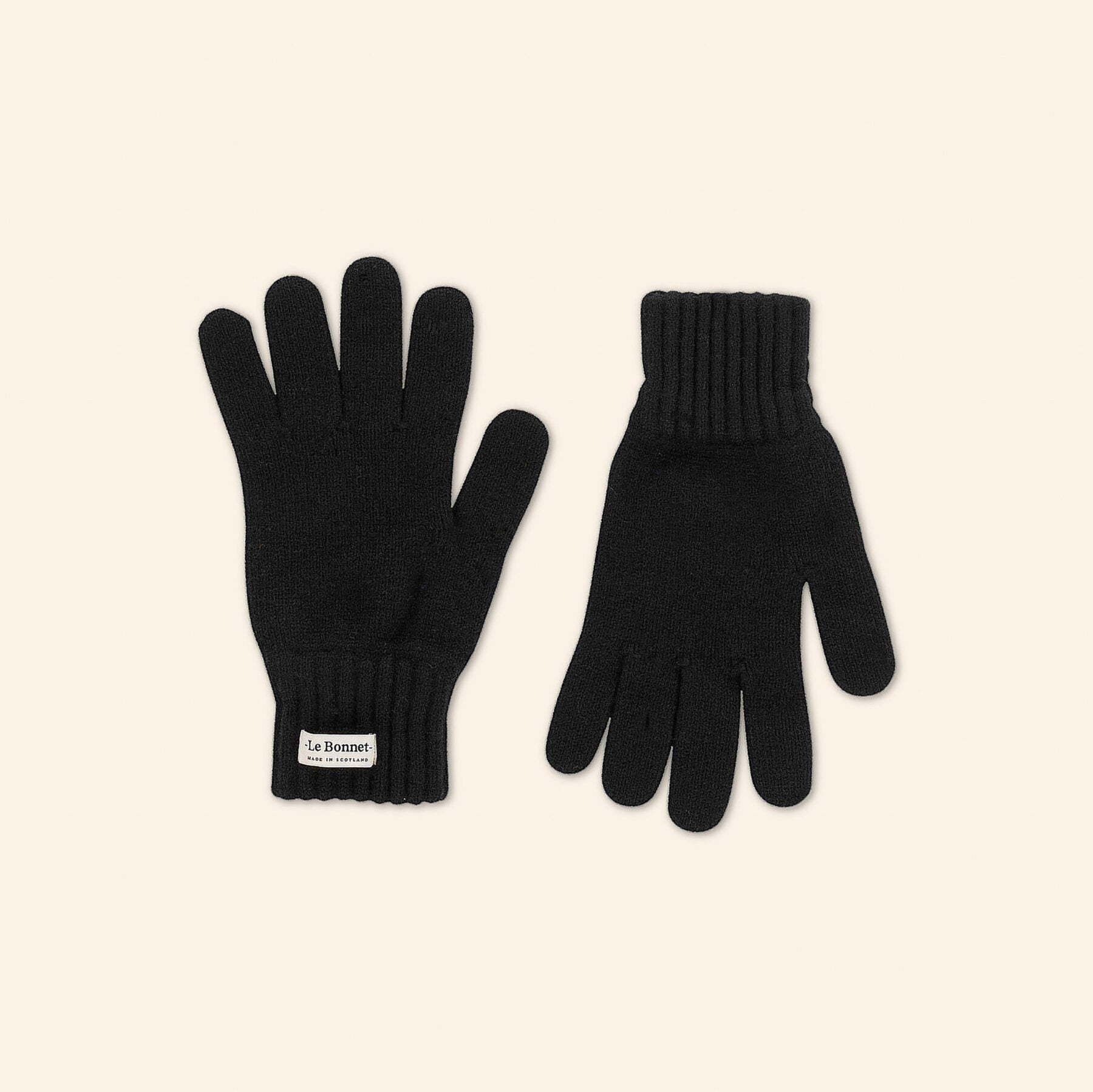 KNITTED GLOVES FULL - ONYX