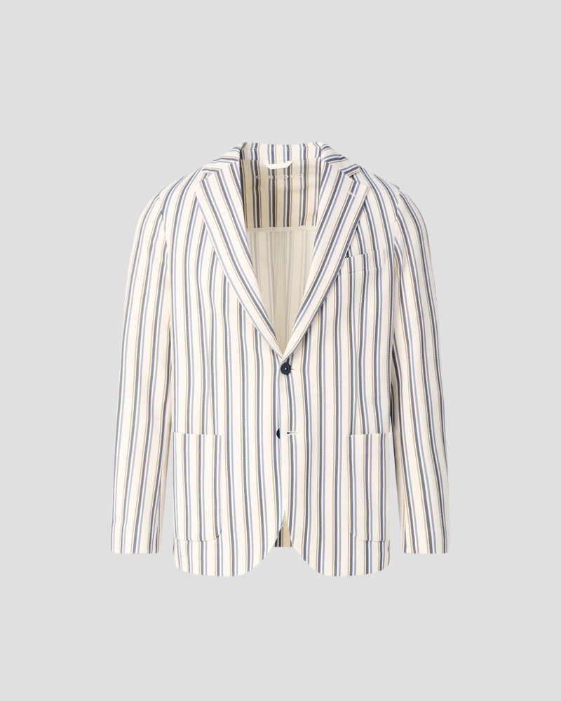 Multicolor Striped Jacket - Blue