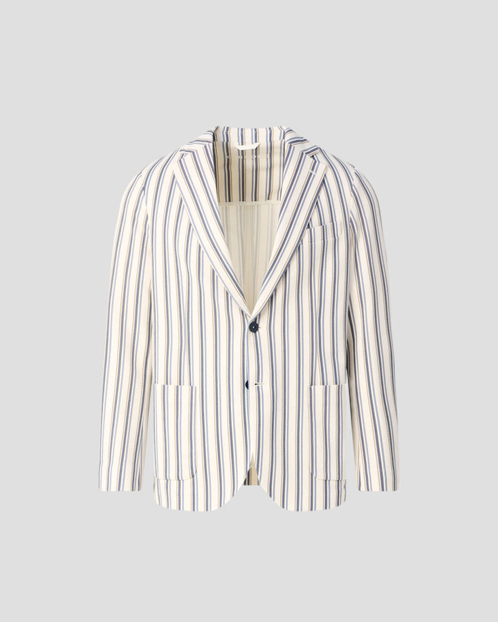 Multicolor Striped Jacket - Blue