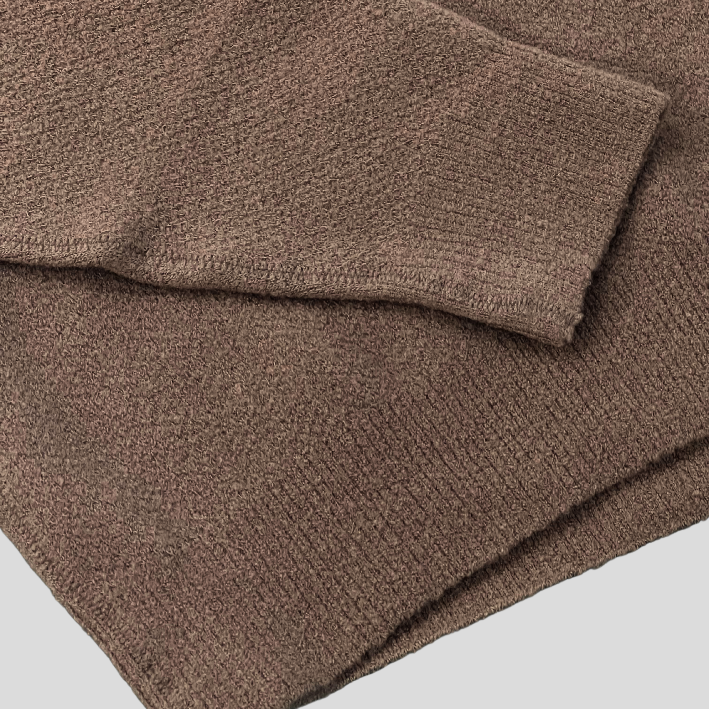 WOOL CREWNECK SWEATER - CREAM BROWN
