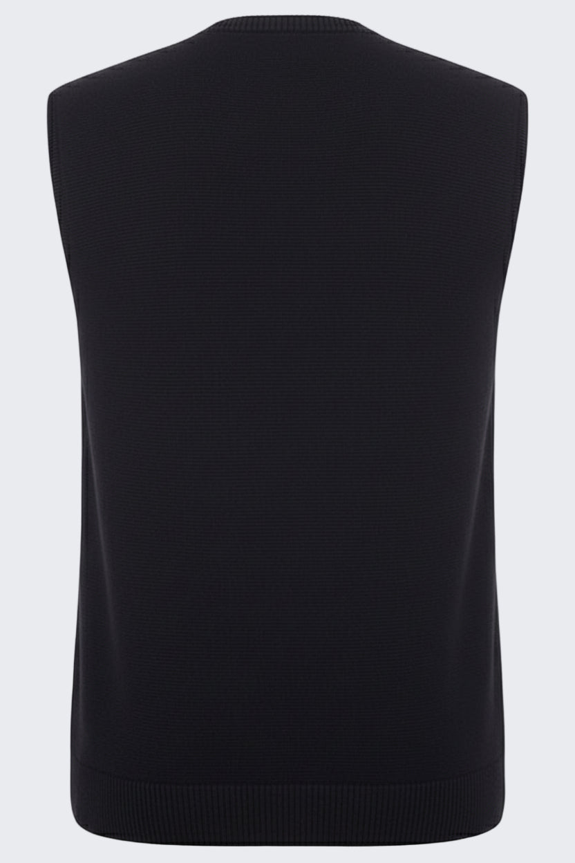 HANNES ROETHER WOOL VEST - BLACK