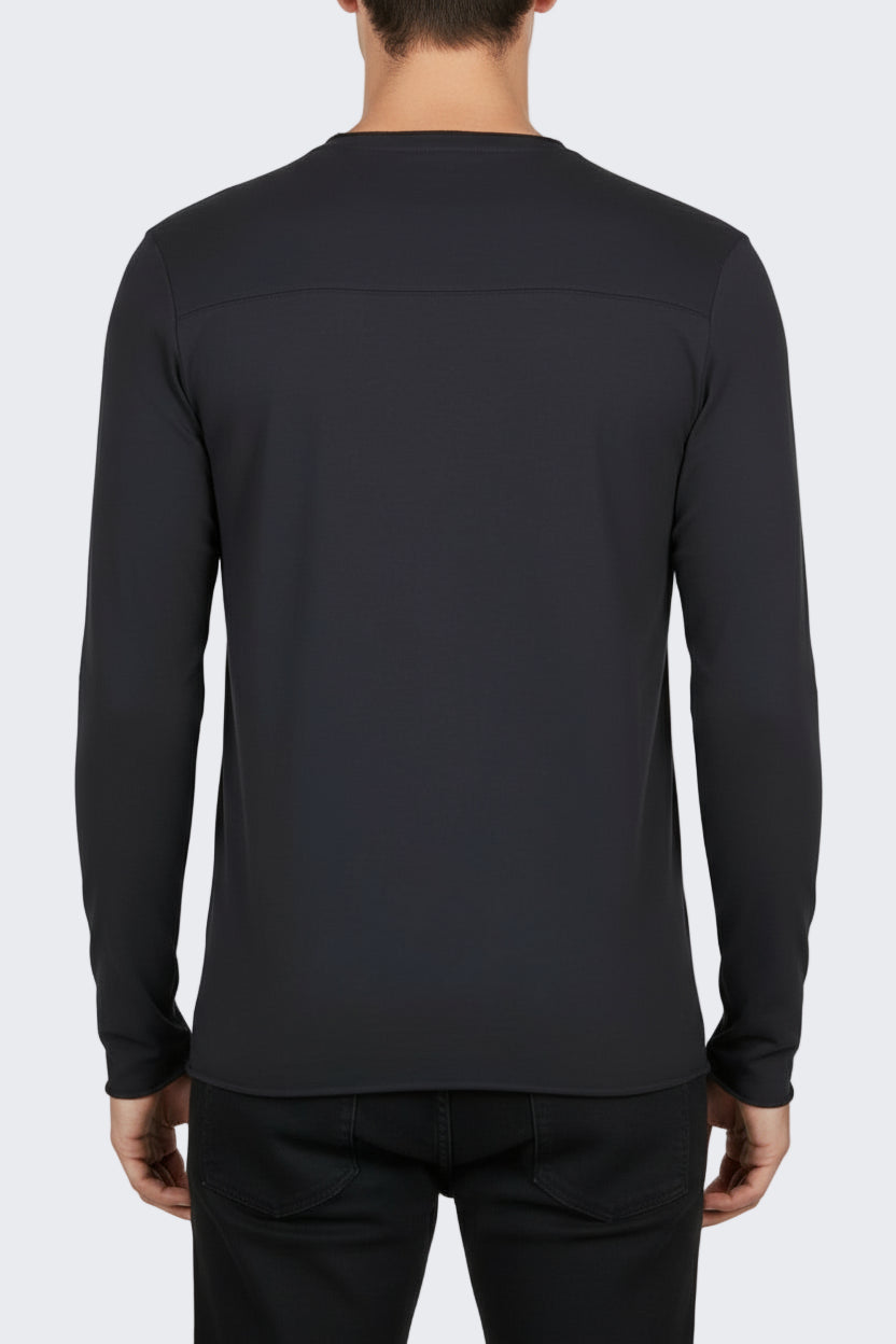 HANNES ROETHER  SWEATSHIRT - BLACK