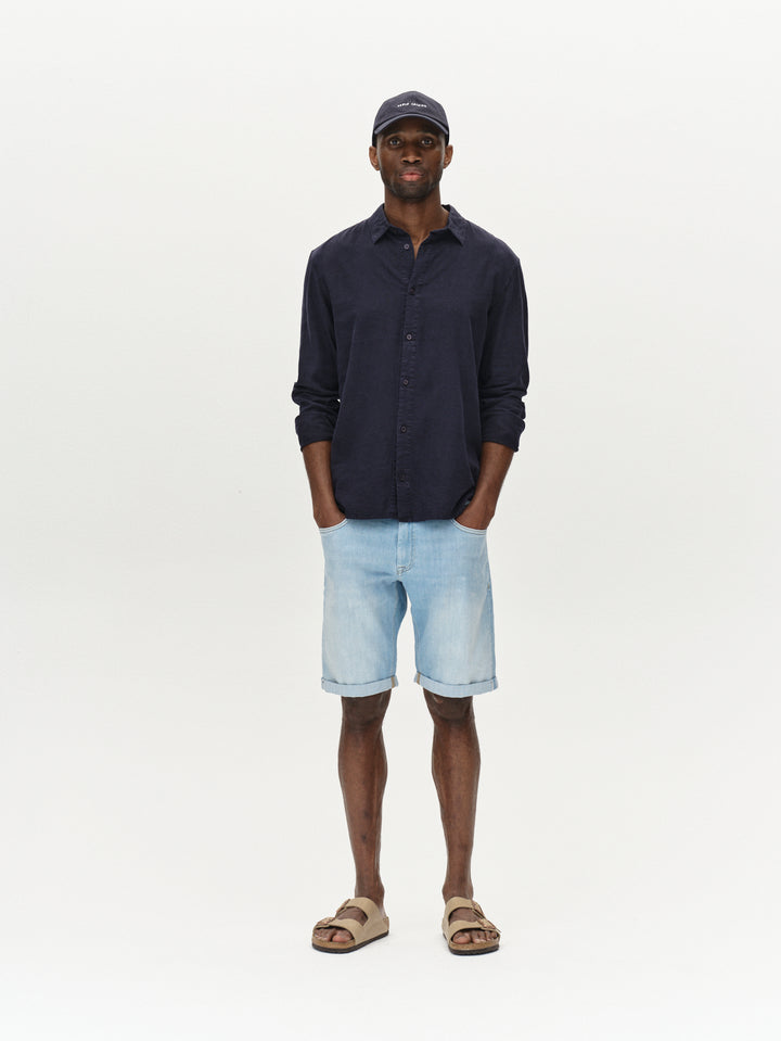 Sven Reg Lino long sleeves - Night Sky
