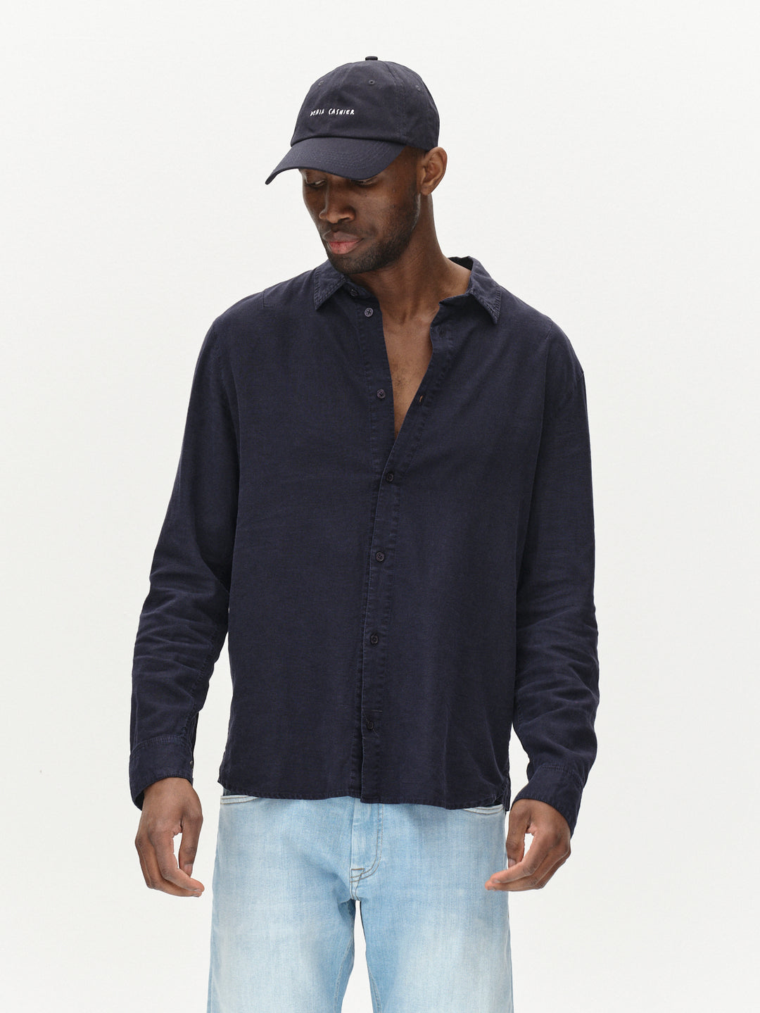 Sven Reg Lino long sleeves - Night Sky