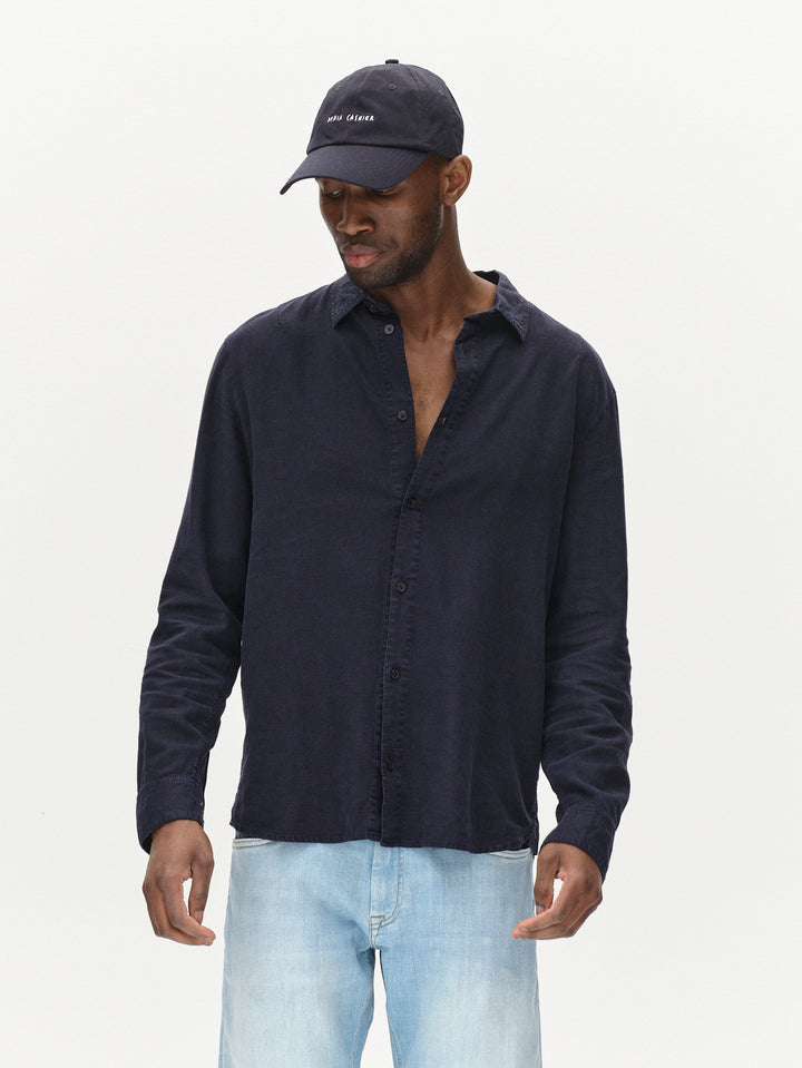 Sven Reg Lino long sleeves - Night Sky