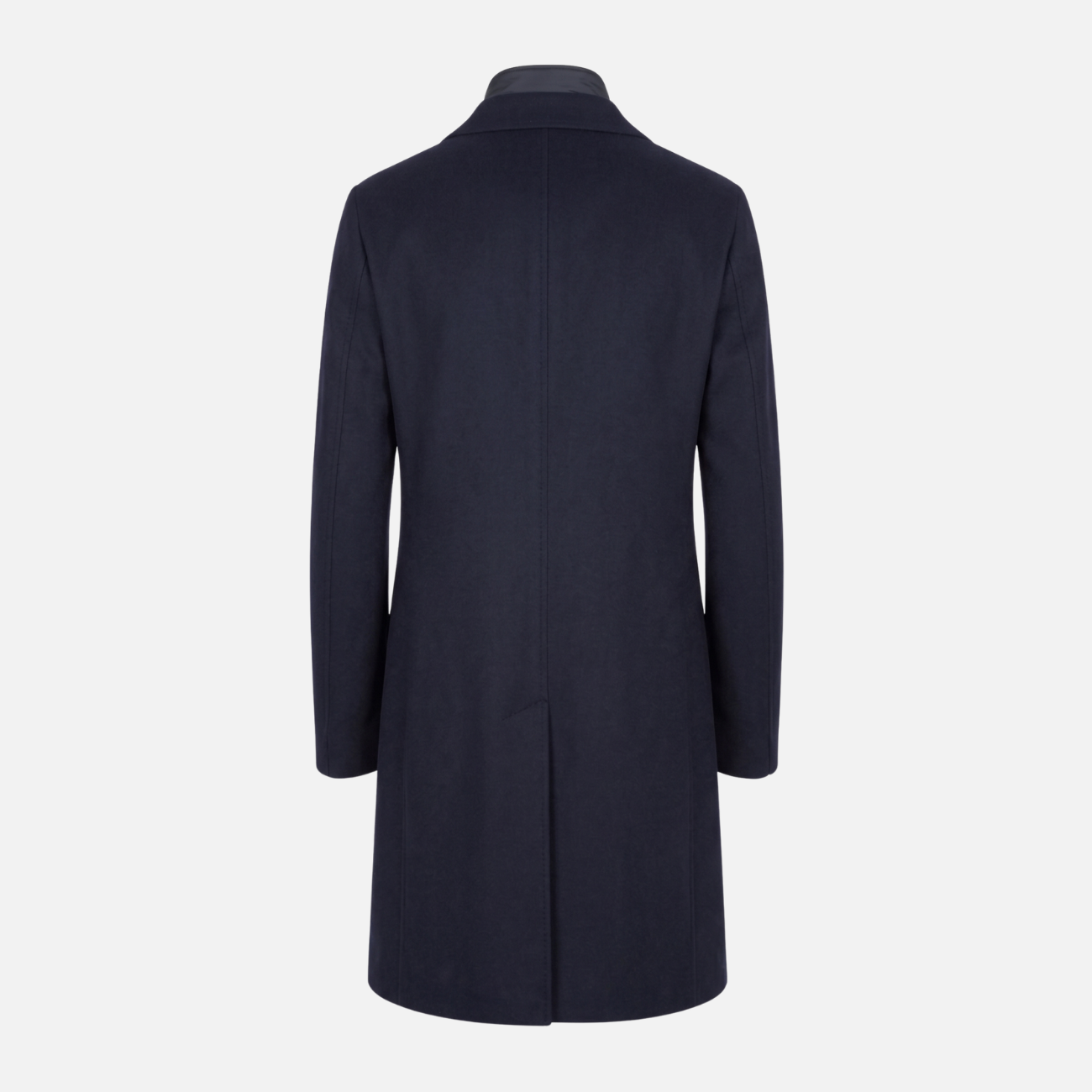 OVERCOAT WITH DETACHABLE WINDPROOF VEST - NAVY