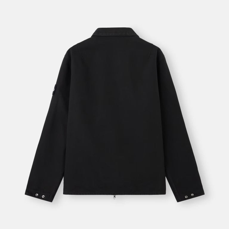 LIGHT BULL DENIM-TC OVERSHIRT - BLACK