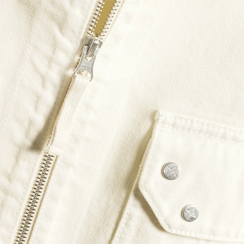 LIGHT BULL DENIM-TC OVERSHIRT  - IVORY