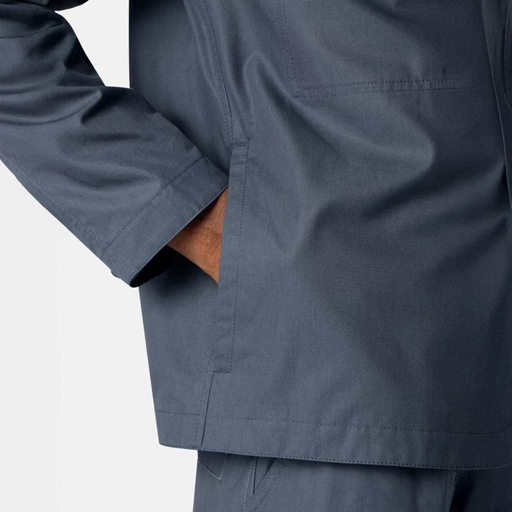 S.I. GHOST ALL-WEATHER COTTON CANVAS OVERSHIRT - SLATE BLUE