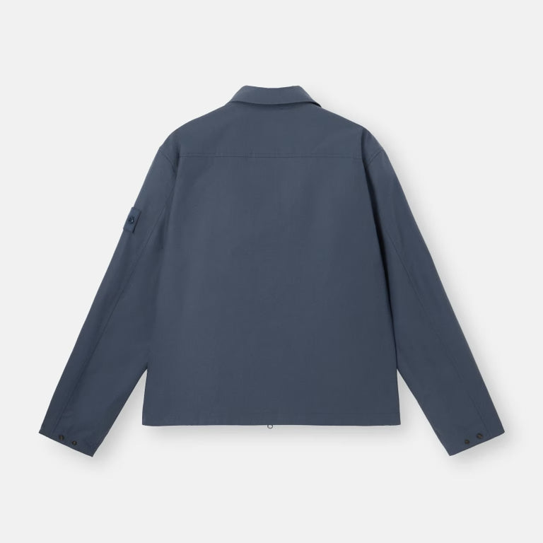 S.I. GHOST ALL-WEATHER COTTON CANVAS OVERSHIRT - SLATE BLUE