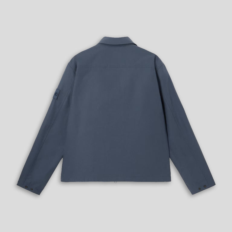 S.I. GHOST ALL-WEATHER COTTON CANVAS OVERSHIRT - SLATE BLUE