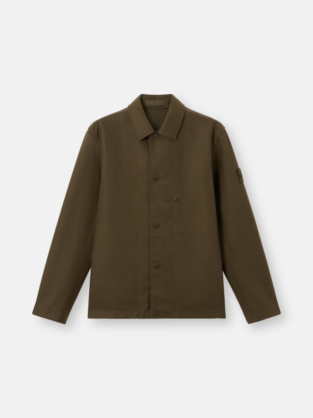 WOOL NYLON FLANNEL_S.I. GHOST OVERSHIRT - MILITARY GREEN