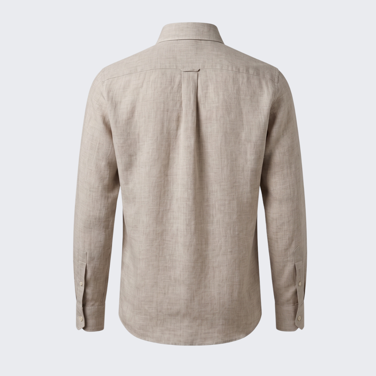 TAILORED FIT WOOL BLEND SHIRT - BEIGE