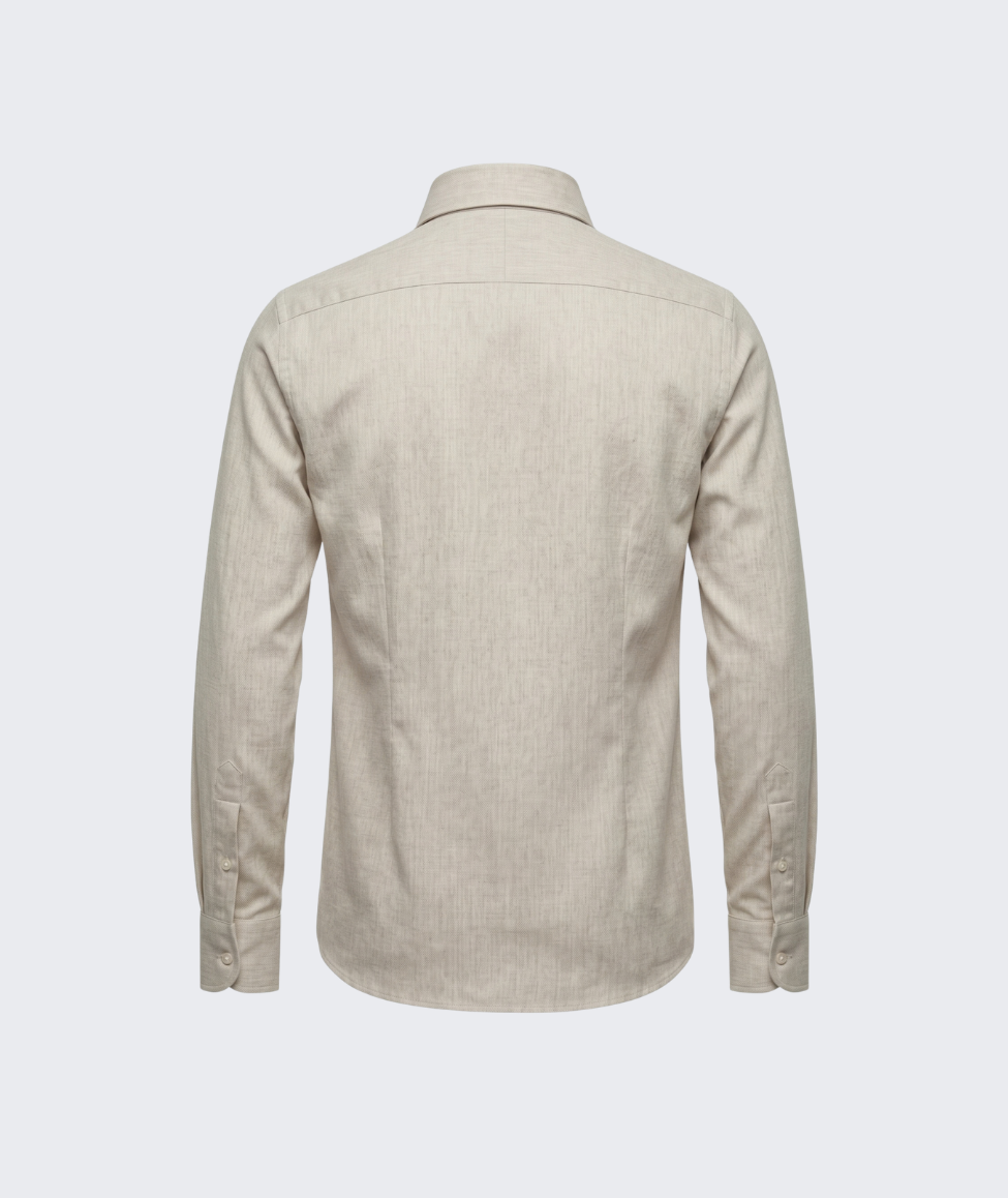 WASHED TAILORED SHIRT - CREAM