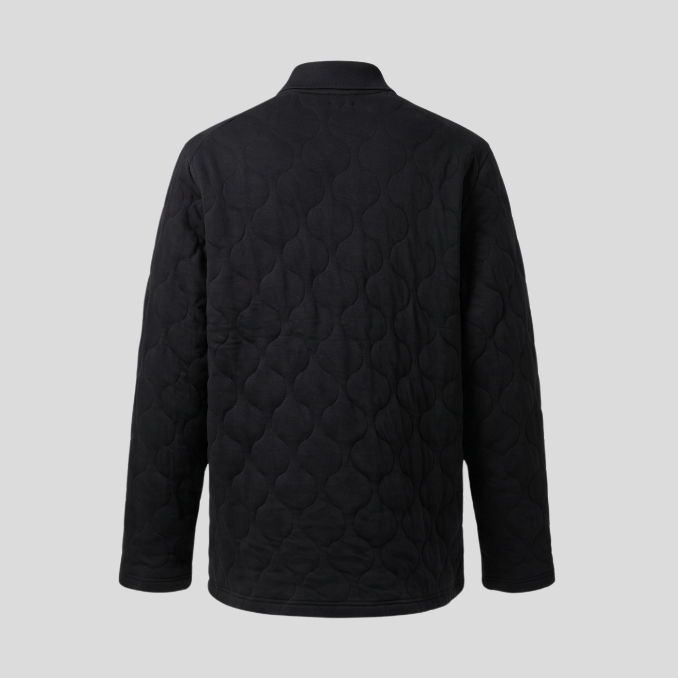 PADDED COTTON OVERSHIRT PATTERN - BLACK