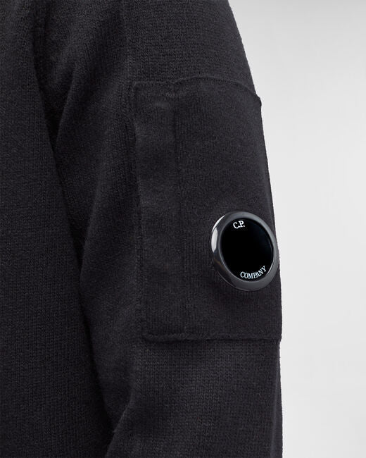 Lambswool Zipped Knit - Black