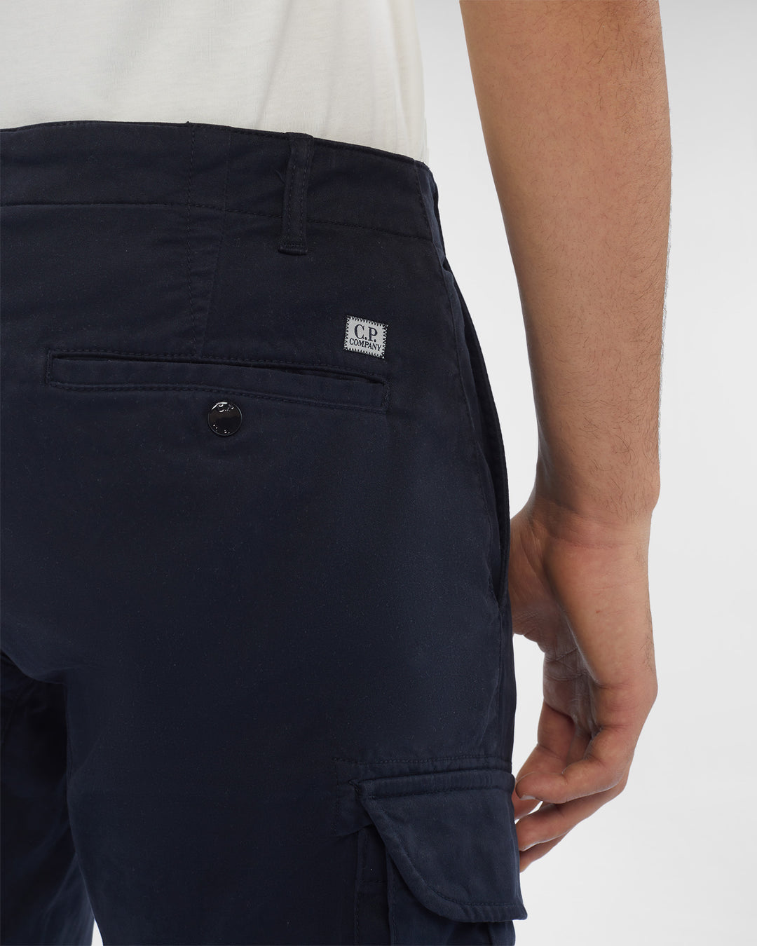 Stretch Sateen Cargo Pants Ergonomic Fit - Blue