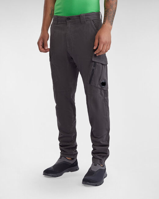 Stretch Sateen Cargo Pants - FORGED IRON