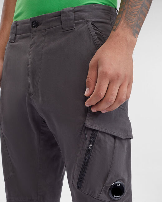 Stretch Sateen Cargo Pants - FORGED IRON