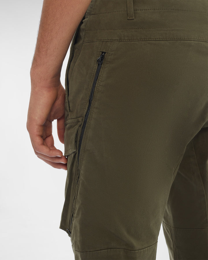 Stretch Sateen Cargo Pants Ergonomic Fit - Ivy Green