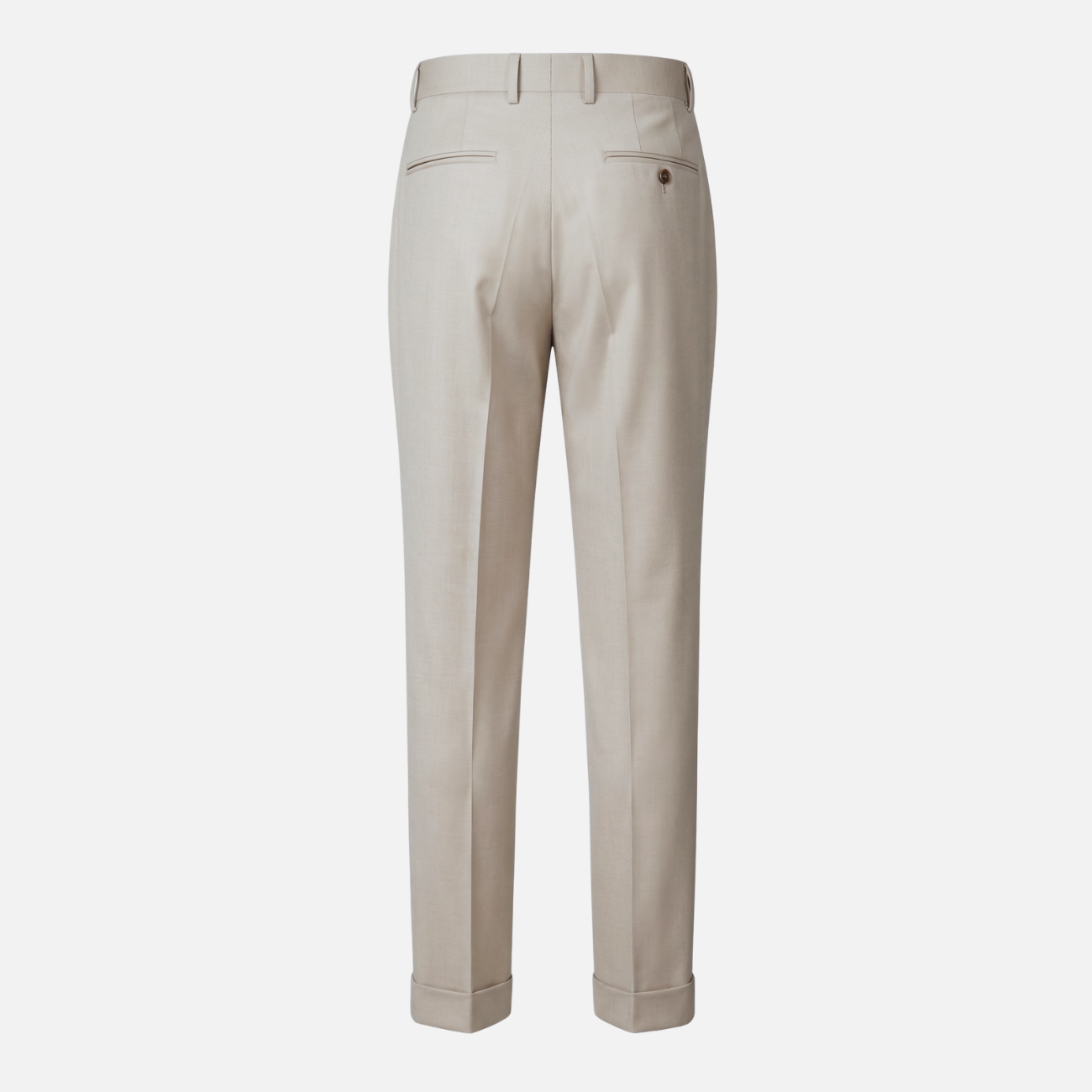 WOOL PLEATED TROUSERS - WHITE