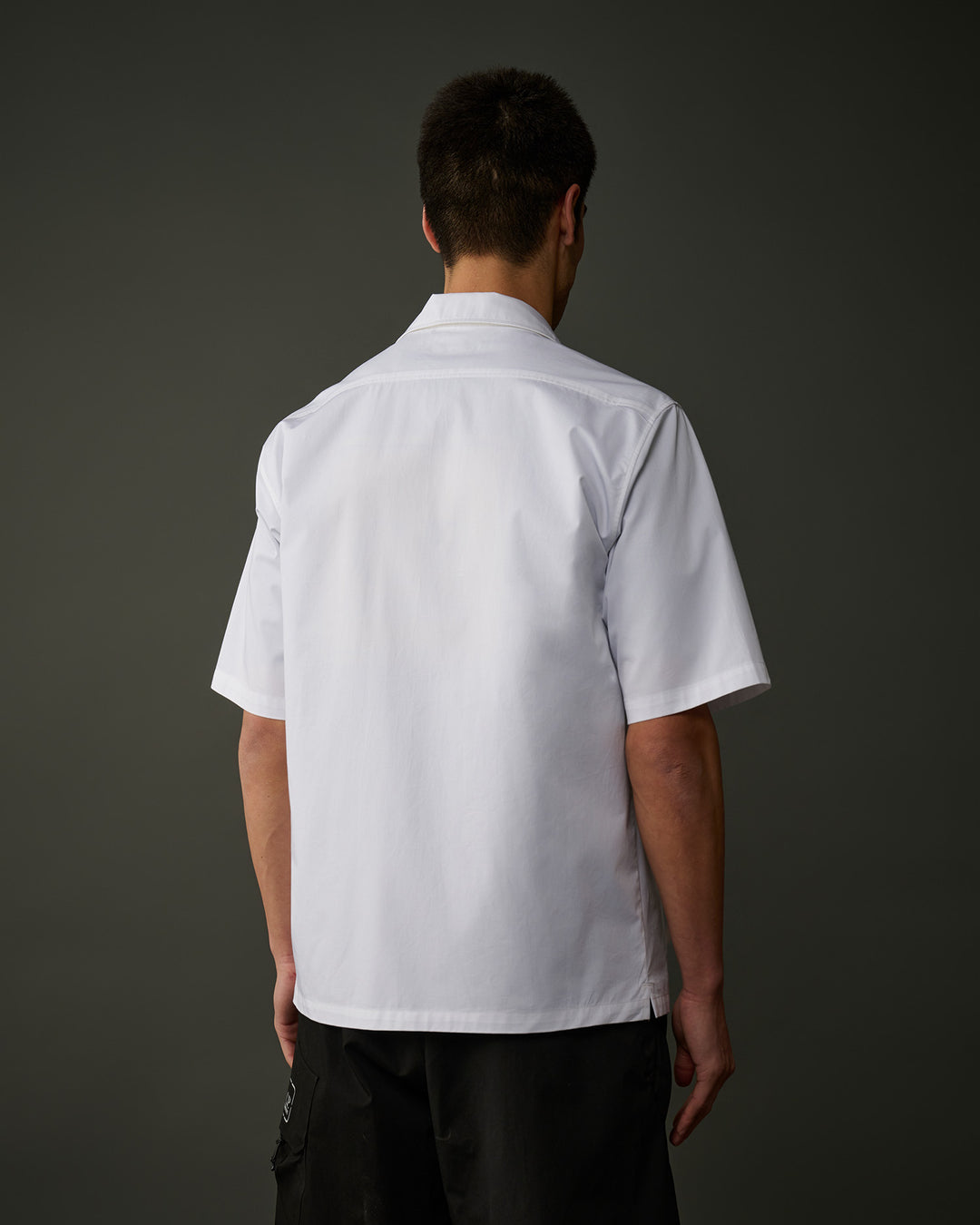 Metropolis Series Short Sleeved Gabardine Shirt - WHITE