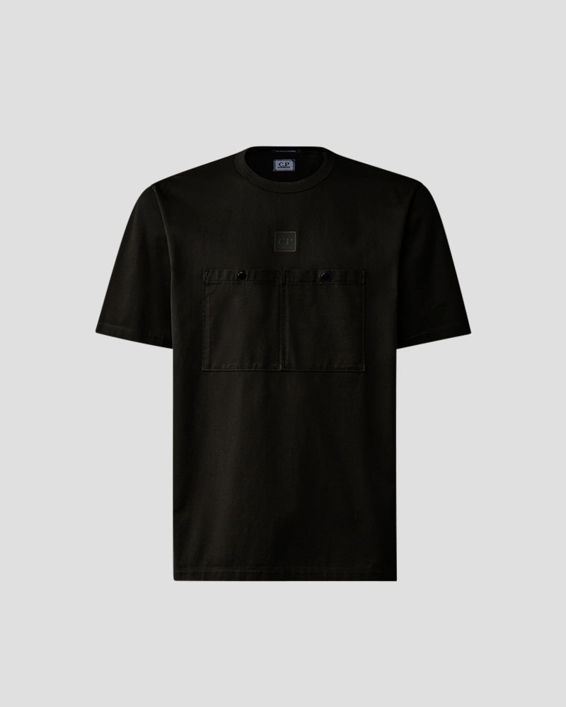 Metropolis Series Mercerized Jersey Pocket T-shirt - Black