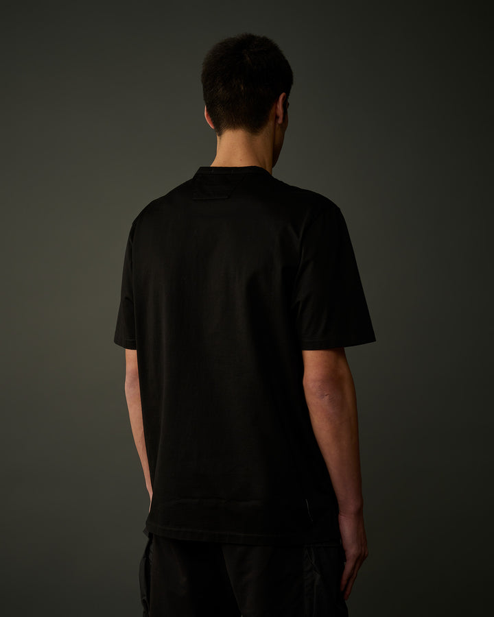 Série Metropolis T-shirt à poches en jersey mercerisé - Noir