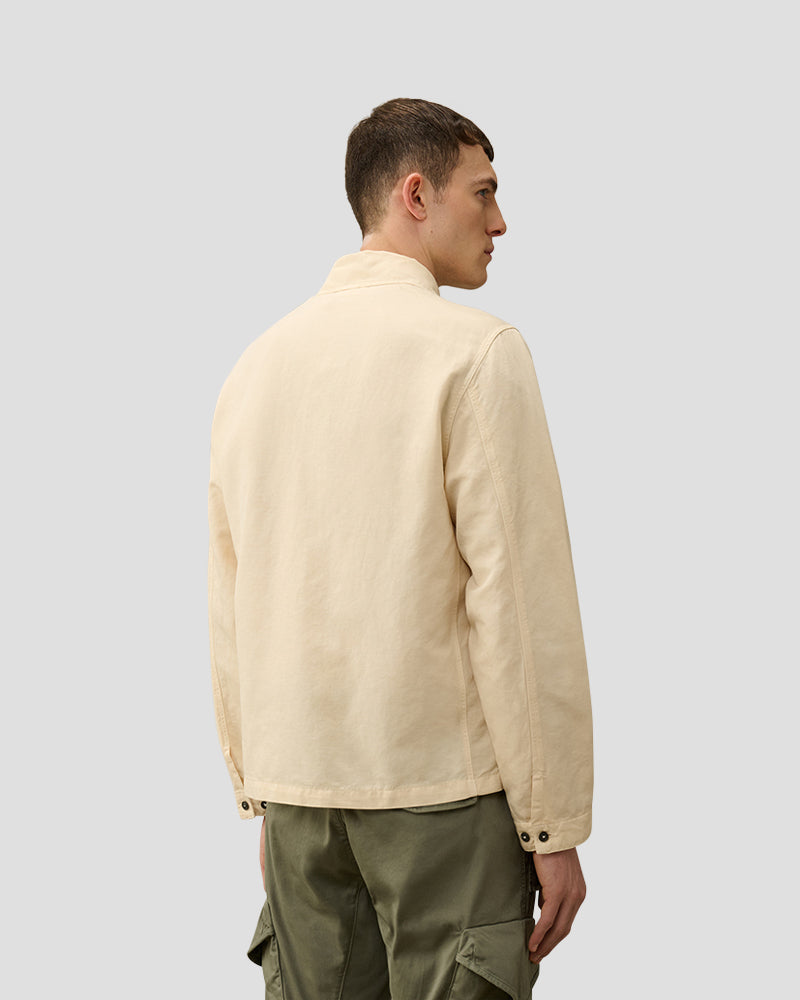 Cotton/Linen Overshirt - Pistachio shell