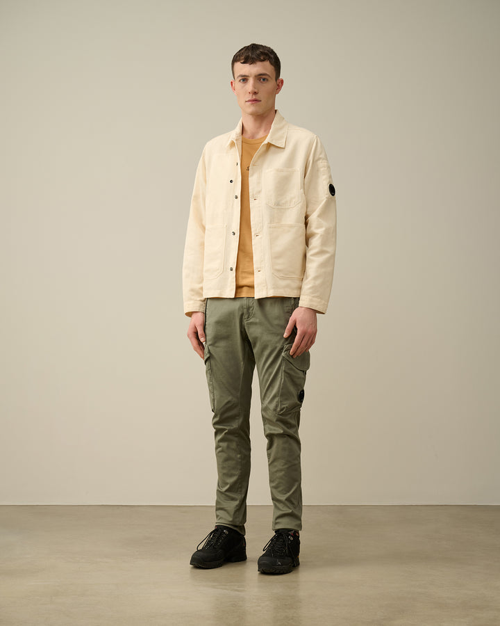 Cotton/Linen Overshirt - Pistachio shell