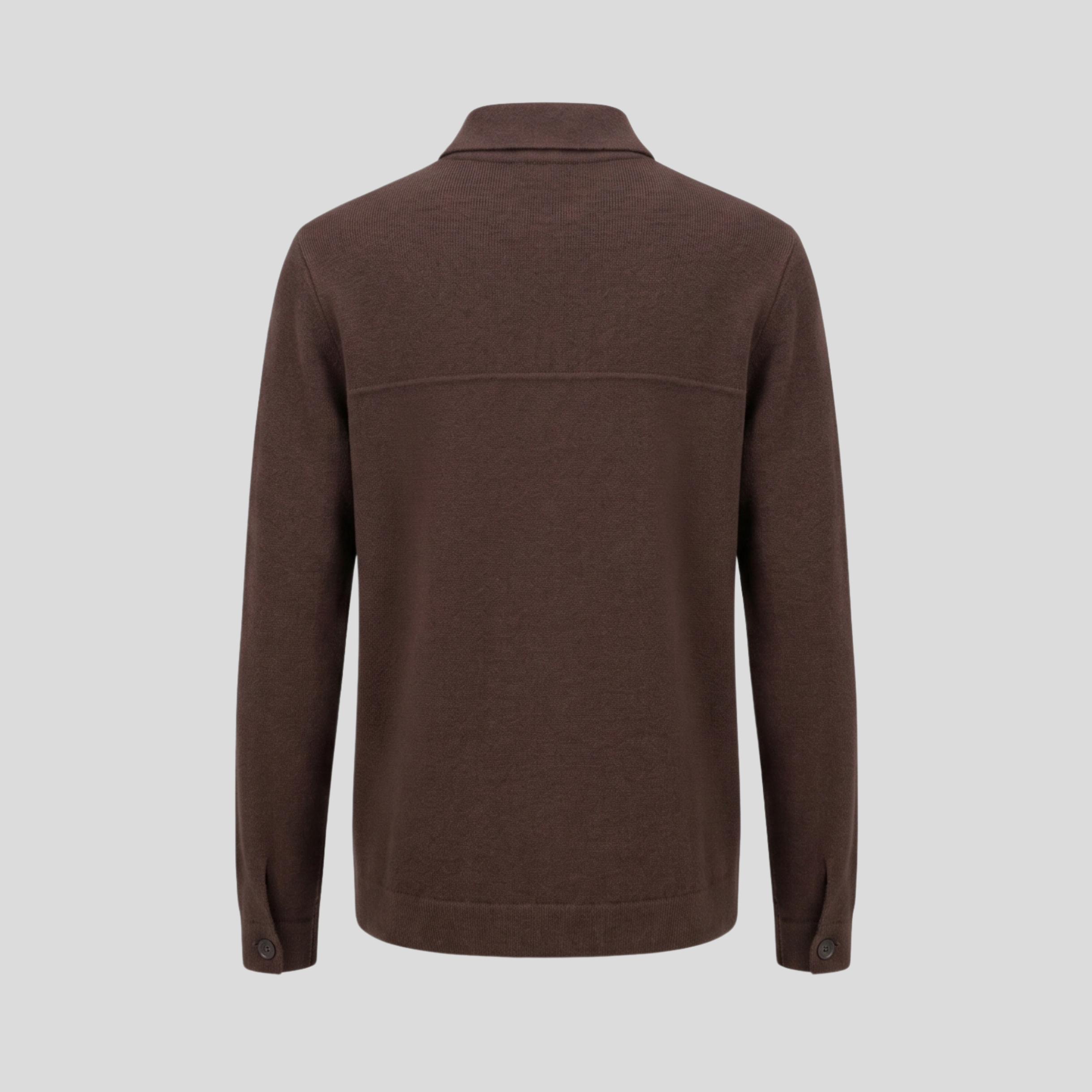 BUTTON-UP OVERSHIRT - BROWN