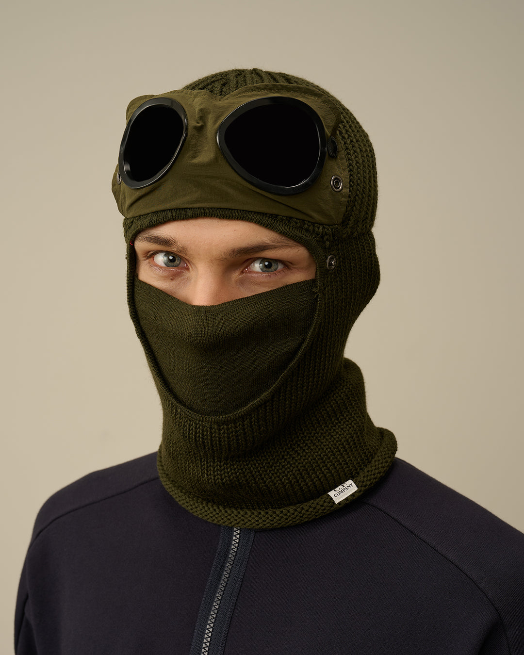 Extra Fine Merino Wool Goggle Balaclava - IVY GREEN