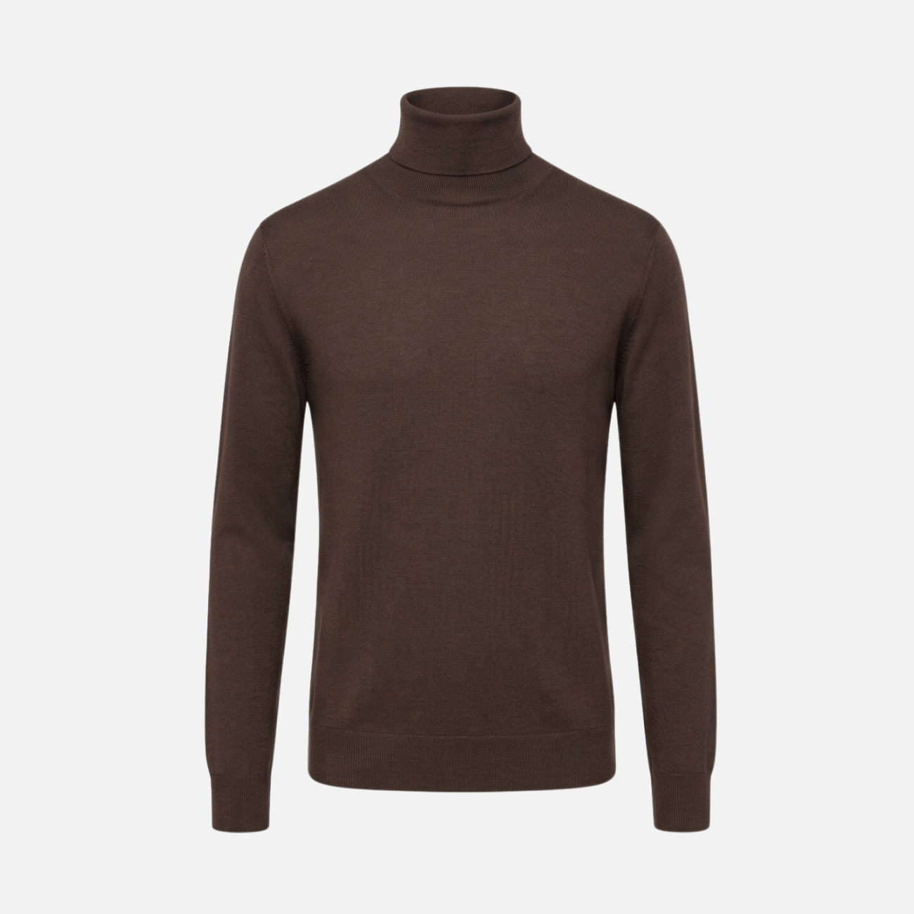 VIRGIN WOOL TURTLENECK - BROWN