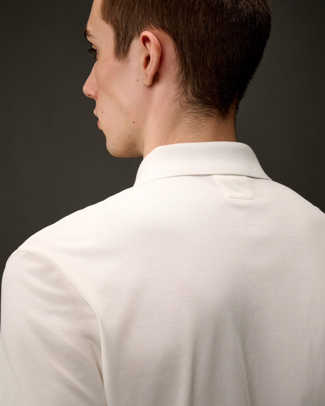 The metropolis series stretch piquet polo - Gauze white
