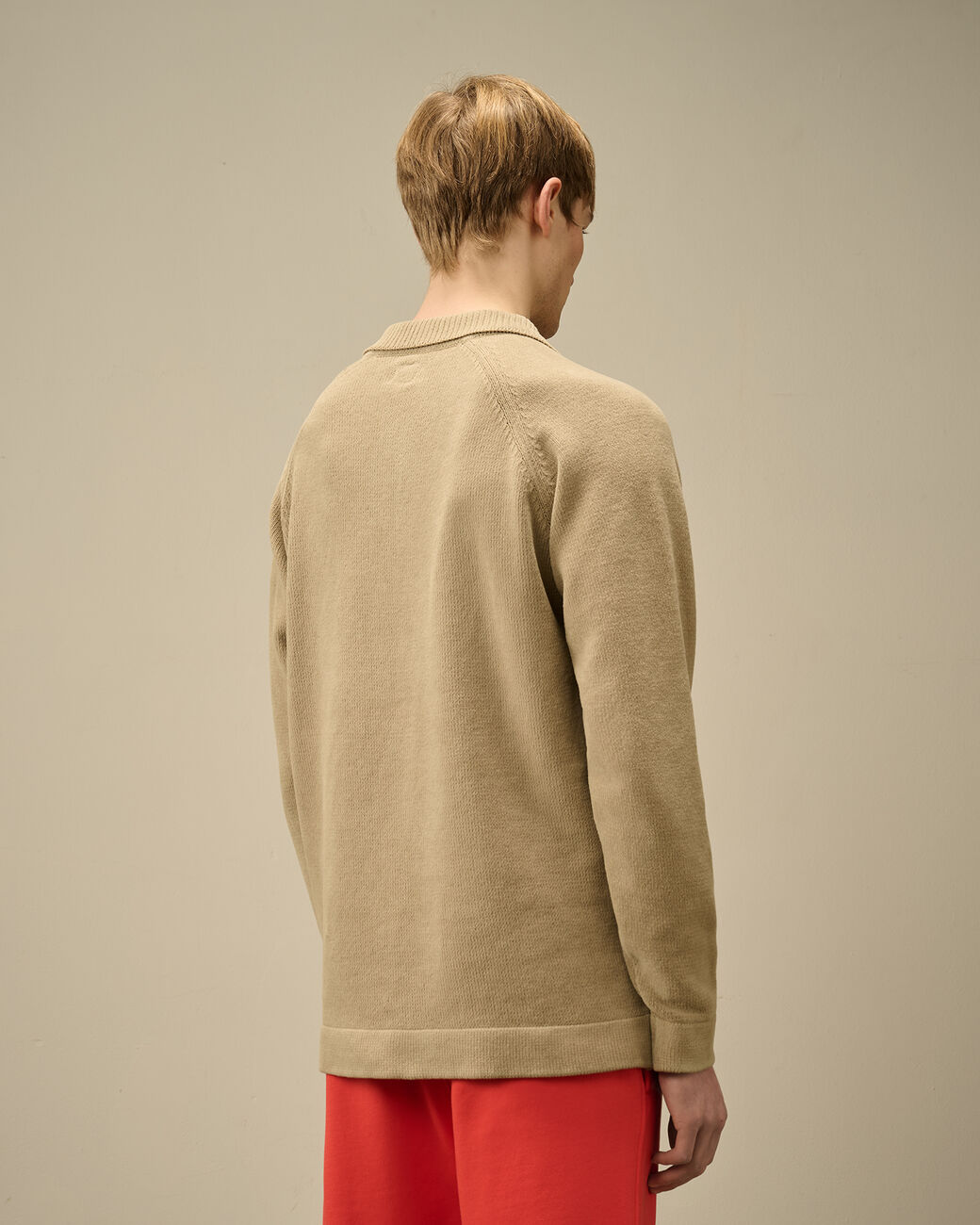 Chenille Cotton Polo Knit - Vintage khaki