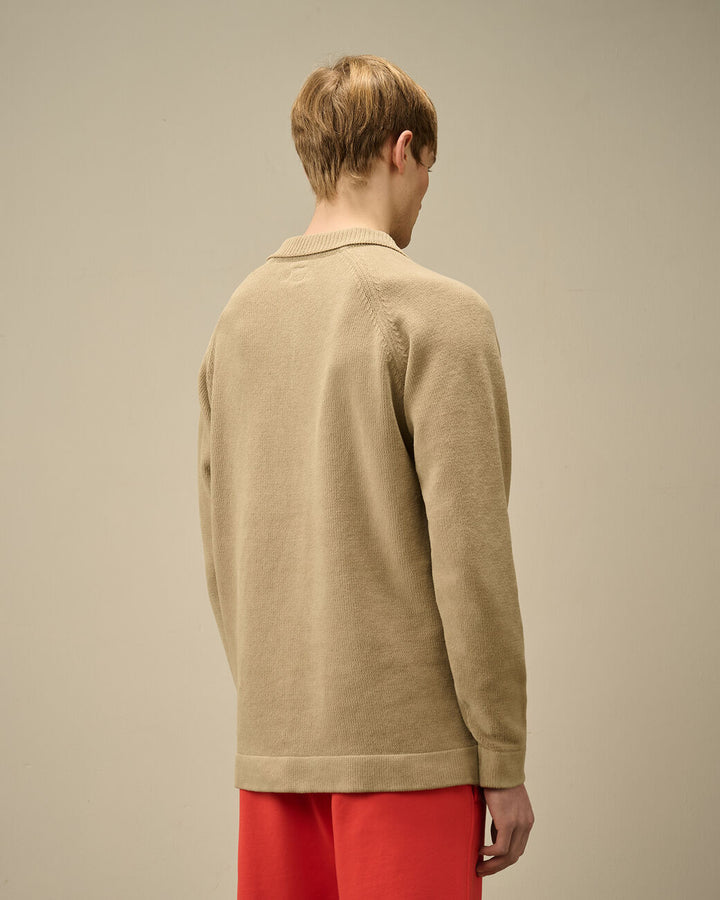 Chenille Cotton Polo Knit - Vintage khaki