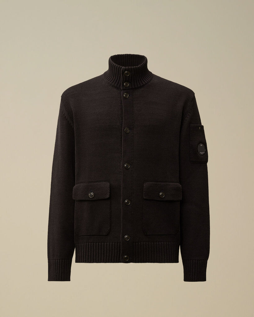 【NONCODE】Seon button knit two-piece organic-cotton-openwork-cable-