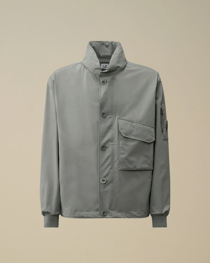 Pro-Tek Buttoned Hooded Jacket - Stormy weather blue