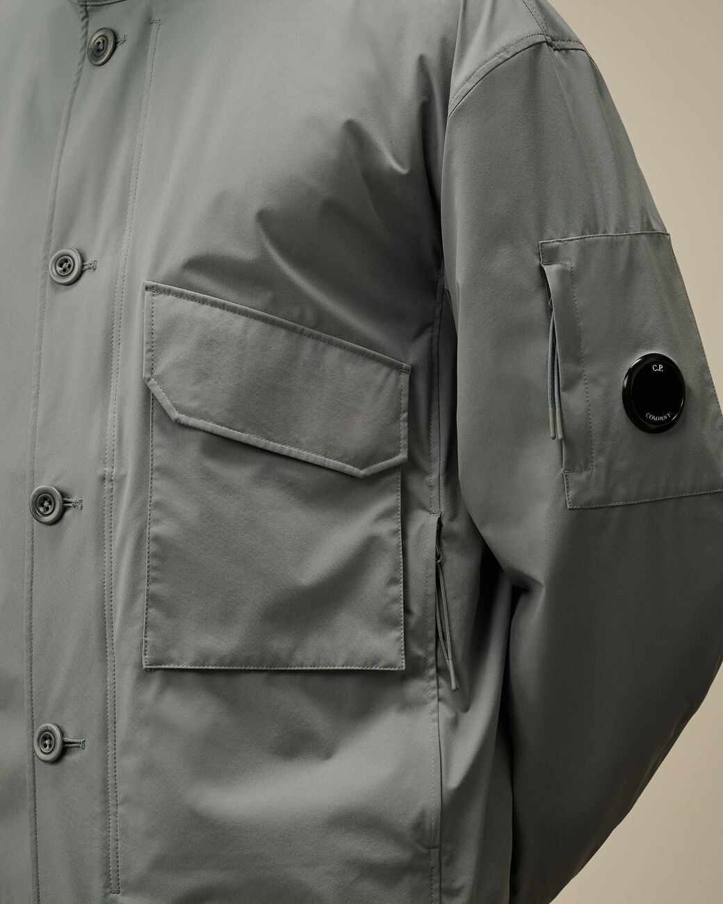 Pro-Tek Buttoned Hooded Jacket - Stormy weather blue