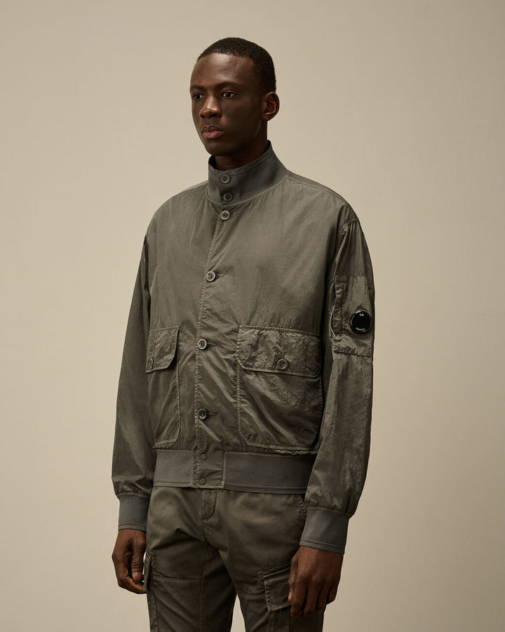 Chrome-R Full Button Jacket - Smoked pearl
