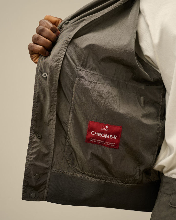 Chrome-R Full Button Jacket - Smoked pearl