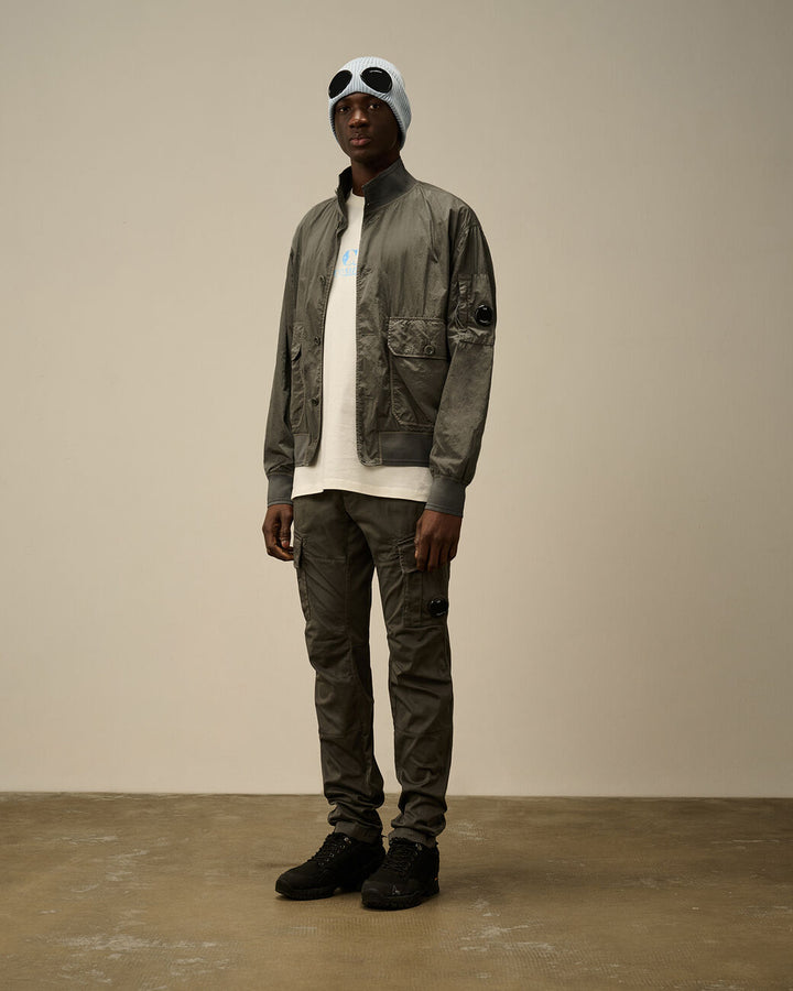 Chrome-R Full Button Jacket - Smoked pearl