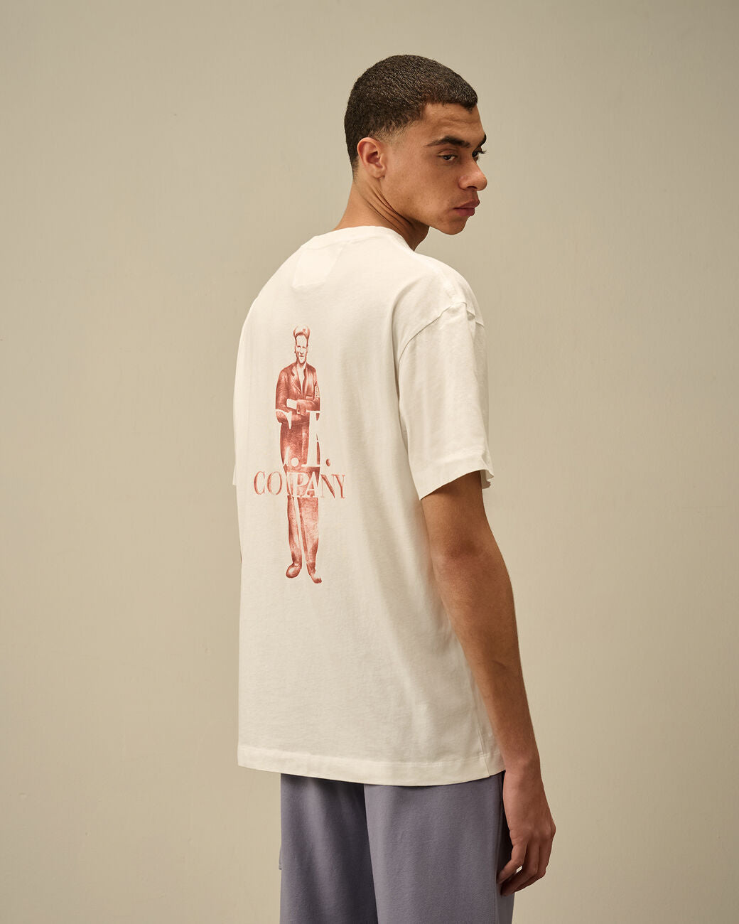 30/1 Jersey Logo T-Shirt - Gauze white