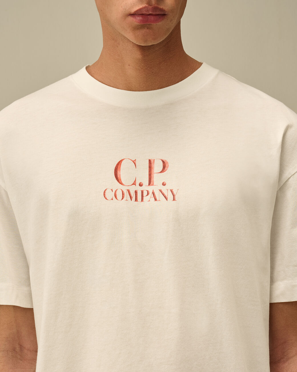 30/1 Jersey Logo T-Shirt - Gauze white