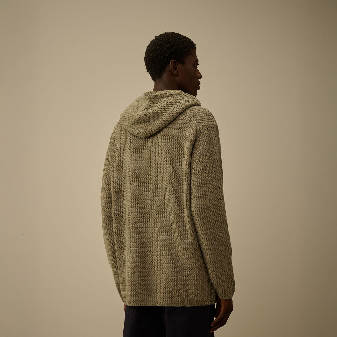 CHENILLE HOODED SWEATER - FALLEN ROCK