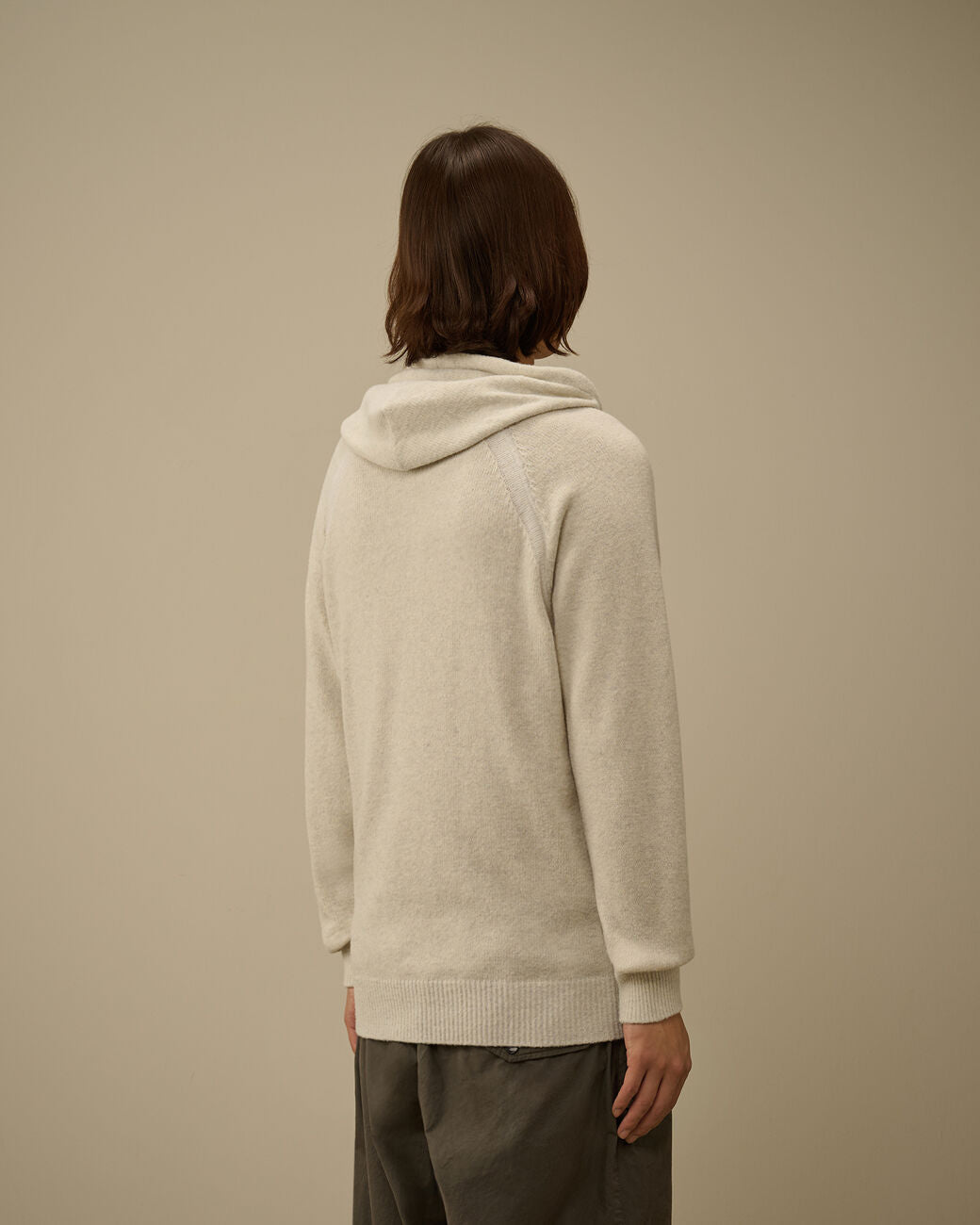 FLEECE KNIT HOODED SWEATER