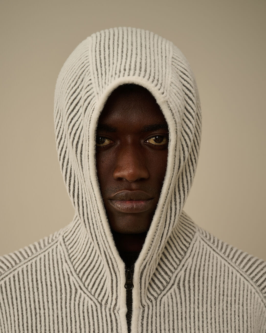 FLEECE KNIT ZIP SWEATER